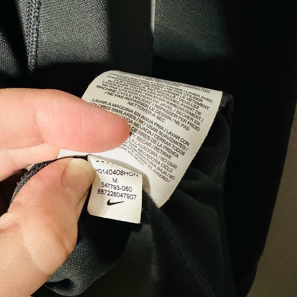 Nike Mens Dri-Fit Quarter 1/4 Zip Up Dark Gray Long Sleeve Shirt Size Large - Picture 9 of 9